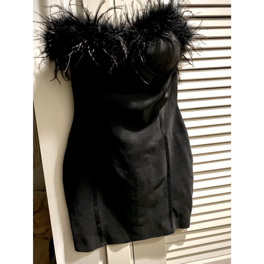 Date night romantic feather dress